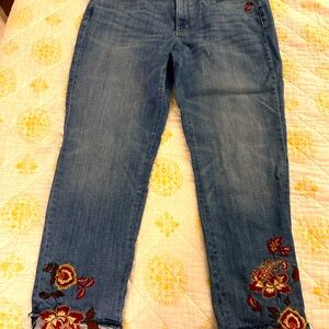 Embroidered Blue Jeans
